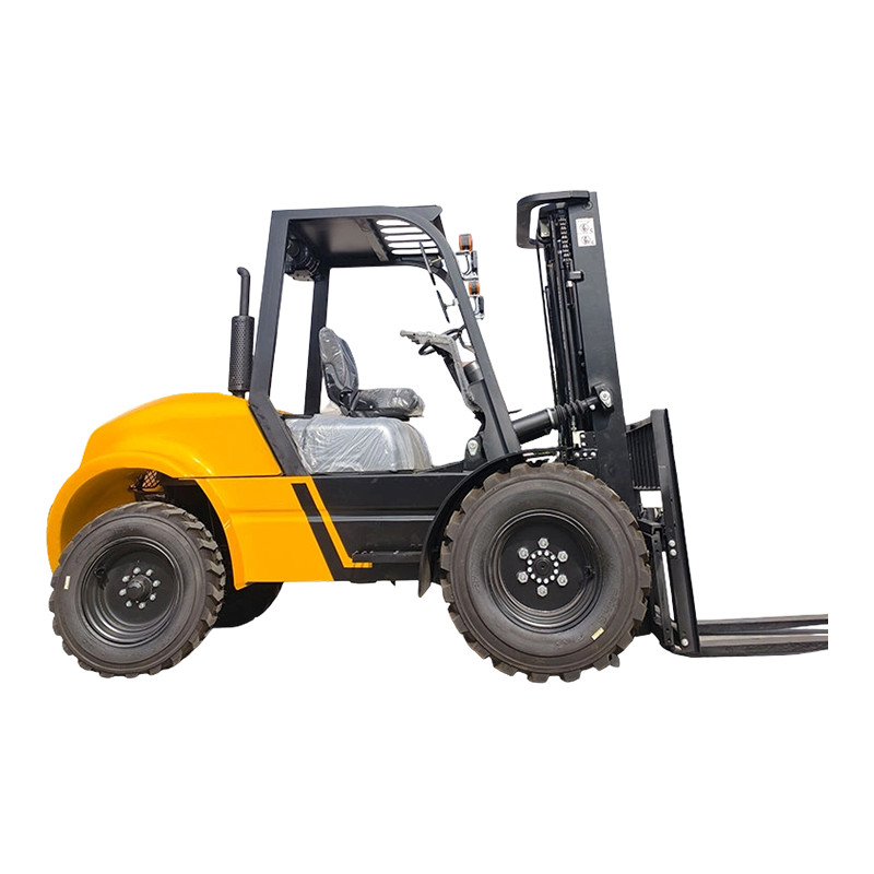 Off-road Forklift Truck All-Terrain 3.5 Ton Diesel Forklift with 4.8m Triple Mast